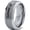 Grey Bevel Tungsten, variant on Tungsten Gamer Typography Writing Band Ring 8mm Men Women Comfort Fit Black Dome Brushed Gray Polished