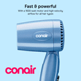 thumbnail image 3 of Conair Travel Hair Dryer with Dual Voltage, 1875W Compact Blow Dryer, Folding Handle, 3 of 9