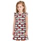 thumbnail image 1 of Fotbe Ladybugs on Black and White Striped1 Vestido de Dormir para Niñas de 3 a 10 Años, Mangas Cortas, Estilo Princesa, Pijama Camisón con Mangas Voladas-Medium, 1 of 6