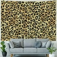 thumbnail image 4 of Nawypu  Leopard Print Tapestry King Size, Spotty Jungle Savannah Feline Print Wild Africa Inspiration Tile Pattern, Wall Hanging Bedspread Bed Cover Wall Decor,Orange Black, 4 of 6