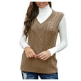 thumbnail image 1 of Kcodviy Débardeur Sans Manches Style Preppy pour Femmes, Col en V, Manteau Vintage de Studio, 1 of 8