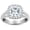 platinum, variant on 14K White Gold 3 Carat LAB GROWN DIAMOND Split Shank Princess Cut Diamond Engagement Ring (G-H Color VS2-SI1 Clarity 2.5 Ct Center)