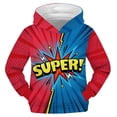 thumbnail image 2 of WhouRiu Boys Girls Fashion Graphic Hooded Sweatshirts Kids Unisex Casual Autumn Pullover Hoodies, 2 of 3