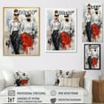 thumbnail image 4 of Designart "Stylish Woman Walk IV" Fashion Floater Framed Canvas Print, 4 of 7