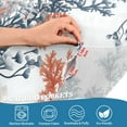 thumbnail image 4 of Yayeee Kitchen Valance Rod Pocket 54" x 18" Living Room Window Curtain, White Sea Plants, 4 of 6