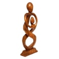 thumbnail image 2 of 12" Wooden Handmade Abstract Sculpture Statue Handcrafted "Entwined Spirits" Gift Art Decorative Home Decor Figurine Accent Decoration Hand Carved, 2 of 5