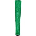 thumbnail image 5 of BLISSFUL STEP Women's Boots Glitter Over The Knee High Boots Chunky Heel Round Toe Lace Up Sparkly Boots Green 6, 5 of 7