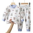 thumbnail image 4 of HCNTES Baby Boy Birthday Outfit Long Sleeve Sweatshirt Pants Toddler Boy Fall Winter Clothes 2pcs Outfits(4-5 Years,Sky Blue#@6), 4 of 4