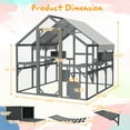 thumbnail image 2 of imerelez Premium Cat Run Large Outdoor Enclosure, Wooden Catio Kitty Mansion with Suspension Bridges, Strolling Paths, Cozy Cabins, Protective Roof Cover, 82 Inch Expanse, 2 of 9