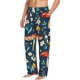 thumbnail image 3 of Kdxio Colorful Mushrooms Print Men's Sleep Pajama Pant Lounge Pants with Pockets, 3 of 8