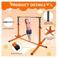 thumbnail image 2 of Gymnastics Bar for Kids, Adjustable Height Gym Bar, Junior Training Kip Bar for Home, Yellow, Ages 3+, 2 of 7