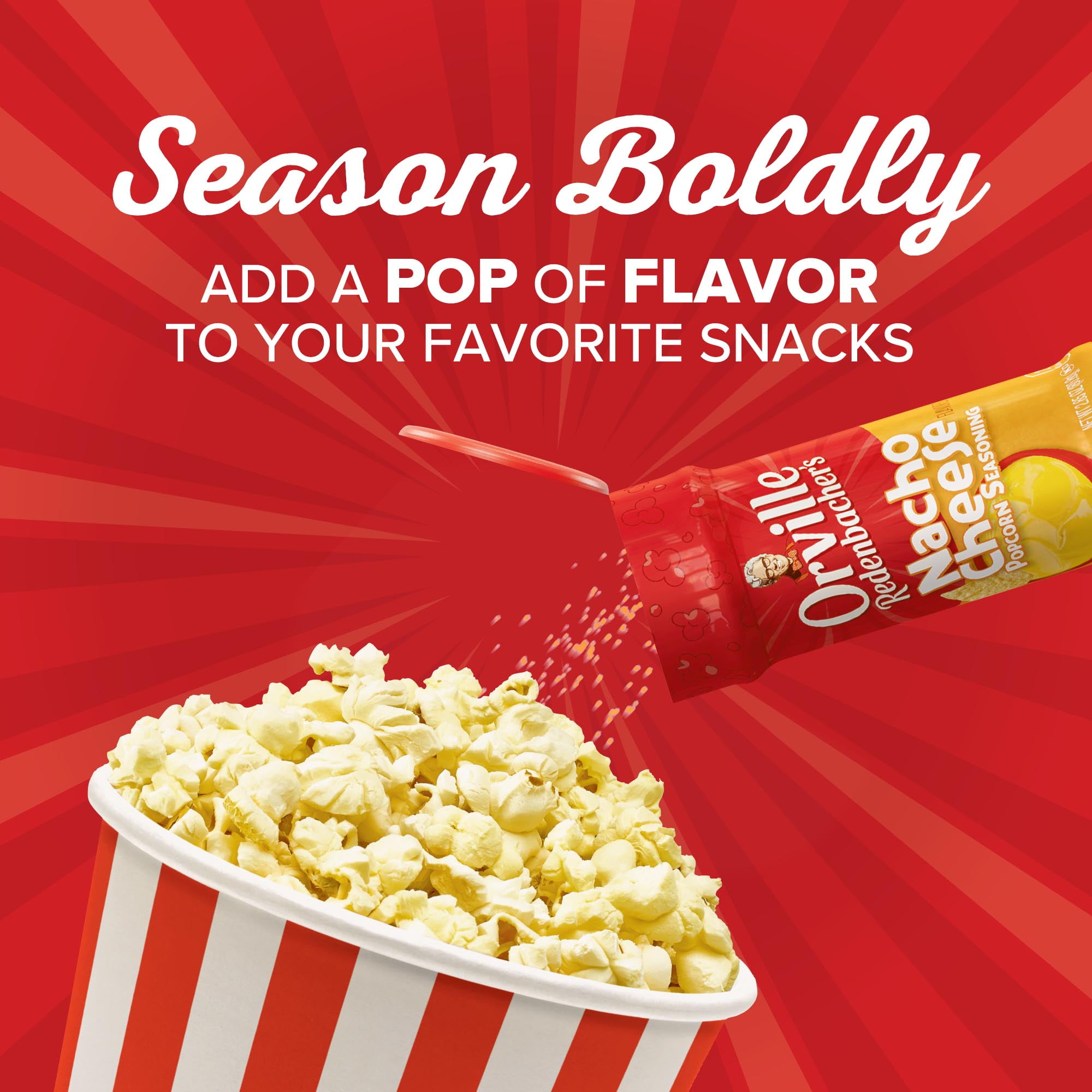 Orville Redenbacher's Nacho Cheese Flavored Popcorn Seasoning, 2.8 oz-Pack of 4