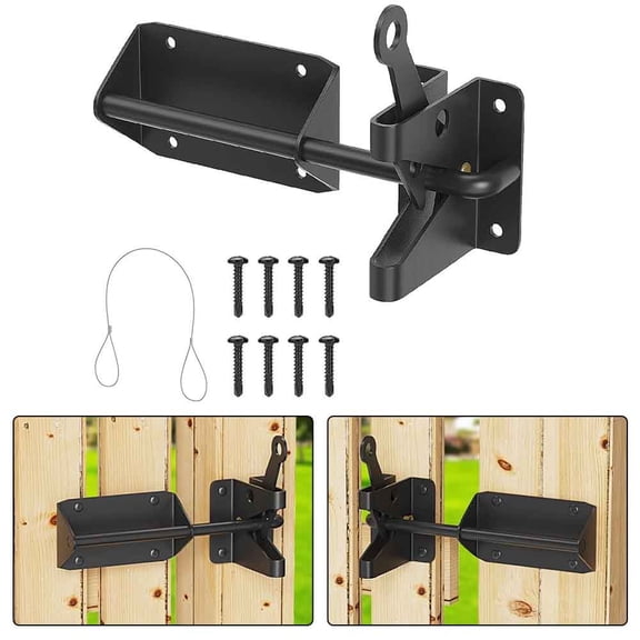 Door Latch Heavy Duty Gate Latch Kit for Outdoor Garden Pool Metal Gates Fence