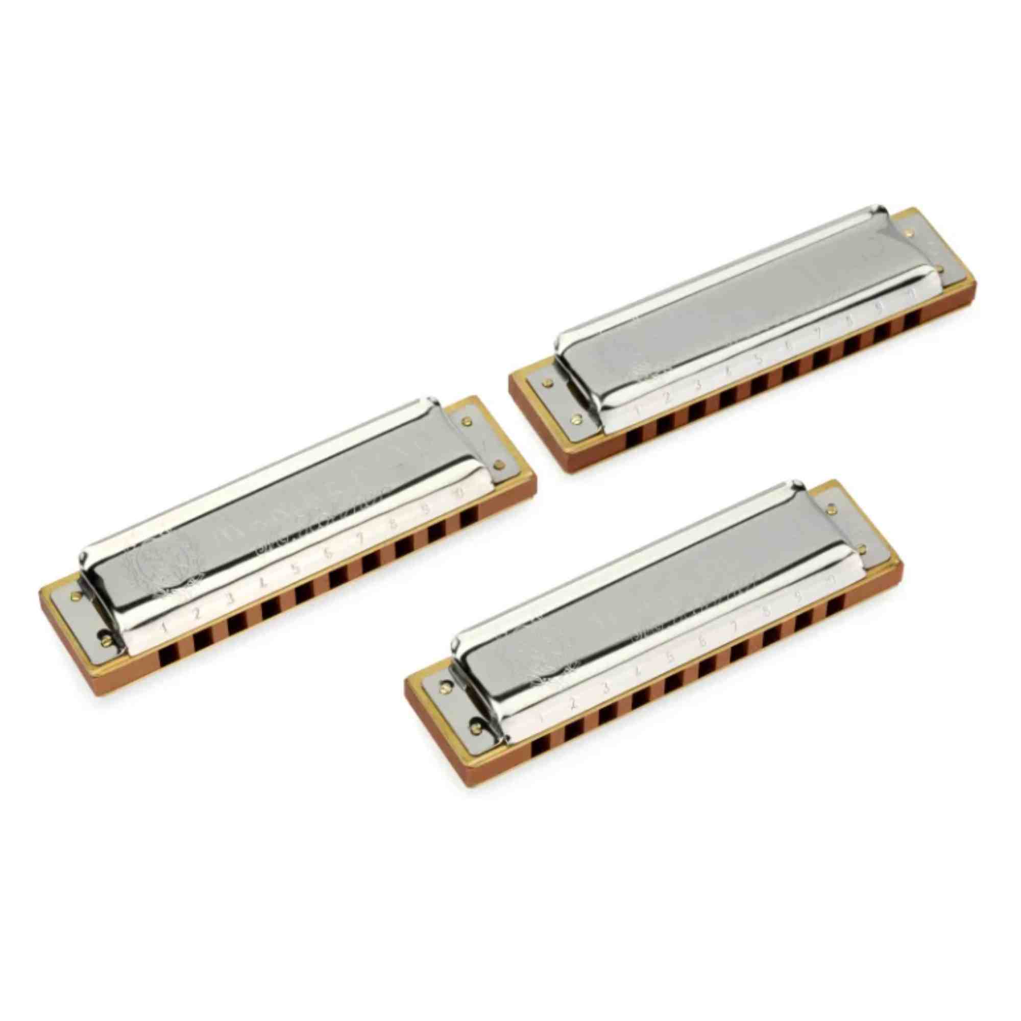 Hohner Marine Band 1896 Pro Harmonica - 3-Pack - Keys C, G and A
