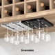 thumbnail image 2 of Injueey Estante para copas de vino, hogar, Pub, diseño Simple debajo del gabinete, soporte para copas, soporte para colgar extraíble Barra de herramientas Blanco 1pc, 2 of 6