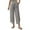 Gray, variant on Women Wide Leg Pants Fashion Pleated Pants Spring Summer High Waist Loose Slim Middle Casual Work Pants Black S