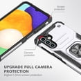 thumbnail image 6 of SaniMore for Samsung Galaxy A14 5G Magnetic Case, Rugged PC & TPU Bumpers Cover Built-in Car Mount & Ring Kickstand Military Grade Shockproof Protective Shell for Samsung A14 5G, Silver, 6 of 7