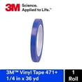 thumbnail image 2 of 1 Roll Indigo Vinyl Fine Line Tape 1/4 Inch By 36 Yard High Temperature Paint Masking Striping, 2 of 7