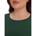 thumbnail image 4 of MINTREUS Lounge Sets for Women Plus Size Pajamas Neck Pullover Top Wide-Leg Pants Women's PJ Casual Set 1X-5X, 4 of 11