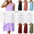 thumbnail image 3 of YuXingFu Dresses for Women Maxi Crew Neck Plus Size Womens Dress Sleeveless Solid Color Long Casual Summer Gray M, 3 of 8