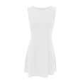 thumbnail image 6 of Women's A - Line Sleeveless Boat - Neck Mini Dress for Summer Parties - Stylish and Flattering, 6 of 6