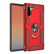 TechCircle Samsung Galaxy Note 10 Case, Ring Holder Kickstand Full Body Shockproof Magnetic Car Mount Hybrid Rugged Protective Phone Cover, Red
