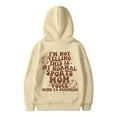 thumbnail image 4 of WEAIXIMIUNG Fall Sweatshirt Women's Baseball Letter Slogan Printed Pocket Drawstring Printed Hoodie, 4 of 4