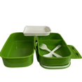 thumbnail image 4 of Bento Double Layer Rectangular Insulated Plastic Microwave Lunch Box, 4 of 5