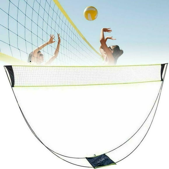 Houkiper Portable Outdoor Foldable Badminton Tennis Volleyball Net Stand Set Beach Sport