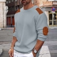 thumbnail image 2 of Chandail à Capuche Mode pour Hommes Automne Hiver Manches Raglan Chandail Décontracté Manches Longues Col Fileté Haut Confortable Doux Respirant, 2 of 8