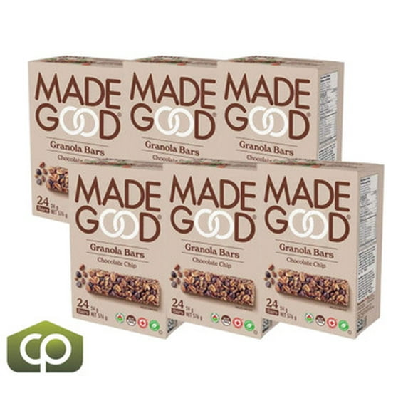 MadeGood Chocolate Chip Granola Bars 24g - 24 Bars/Case, 6 Cases - Total 144 Bars