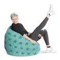 thumbnail image 3 of Gouchee Home Fluffy Stars Turquoise Faux Fur Bean Bag Chair – Soft Polyester with Polystyrene Bead Filling, Suitable for Adults and Teens, Lightweight & Cozy Seating for Living Room or Playroom, 3 of 7