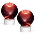 thumbnail image 2 of Salouo Red Moon Lava for Round Acrylic Night Light - Acrylic Sheets with LED Light Lamp Base - Decorative Night Lamp for Restaurant Bar Cafe Shop Room Decoration, 2 of 9