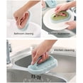 thumbnail image 3 of Handle Sponge Brush, Kitchen Bathroom Cleaning Washing Scrubber (Handle Sponge 3 in 1 Pack), 3 of 5