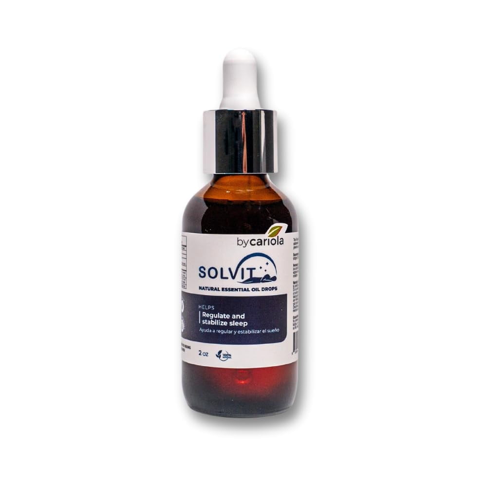 Solvit Sleep Drops with Melatonin, Passionflower, Valerian Root & Chamomile, 2 oz – Promotes Restful Sleep & Relaxation