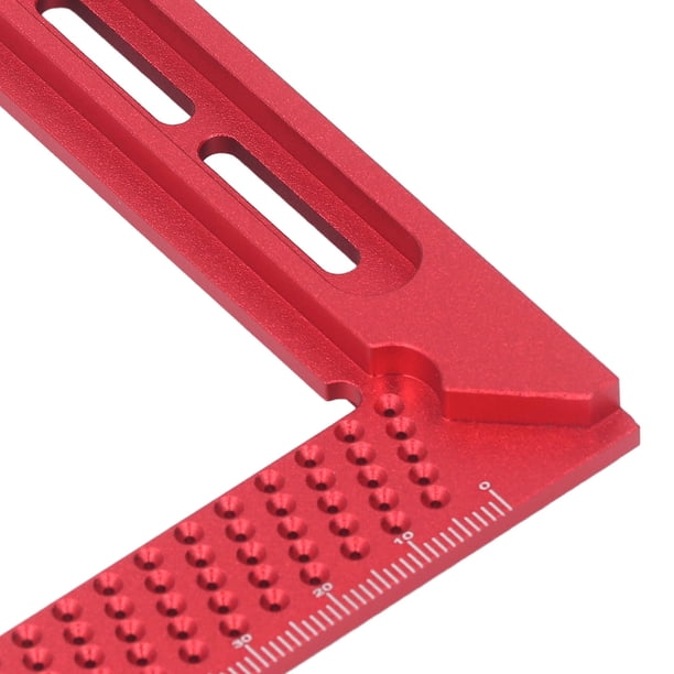 Regla de agujeros cuadrados para carpintería, regla para trazar agujeros, regla de ángulo recto de aluminio para carpintería, regla para trazar agujeros, características líderes en su clase