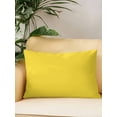 thumbnail image 2 of 1 Pack Outdoor Throw Pillow, Yellow Waterproof Pillow with Insert Included, Pure Yellow Decorative Accent Cushion Lumbar Pillows for Patio Porch, 12 x 20 In, 2 of 8