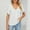 White, variant on Njoeus Womens Tops Summer Tie V Neck T-Shirts Casual Ruffle Short Sleeve Tops for Women Trendy Eyelet Loose Blouses S-XXL
