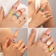 thumbnail image 2 of Ins style simple retro ring dripping oil gossip love irregular ring creative geometric index finger ring for women Couple jewelry Valentine's Day gift, 2 of 5
