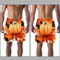 thumbnail image 3 of luoweisi Men's Beach Shorts Quick Dry Swim Trunks with Mesh Lining Maple Leaf Pumpkin M, 3 of 5