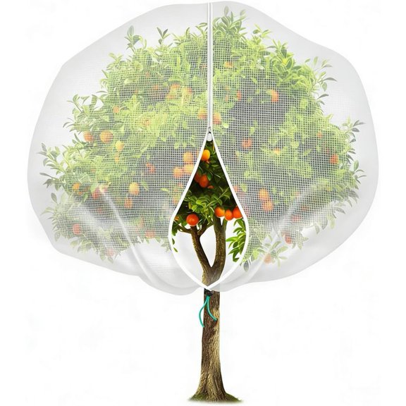 Large Fruits Tree Netting Cover with Zipper 70x100cm Garden Insect Netting Plant Cover Garden Plant Netting Blueberry Bushes Protection Netting Covers Bags