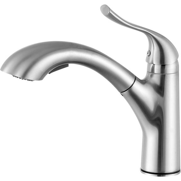 Anzzi Kf-Az205 Di Piazza 1.8 GPM Single Hole Pull Out Kitchen Faucet - Nickel