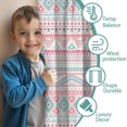 thumbnail image 3 of Blackout Kids Curtains,Pink Geometric Striped Pattern Childrens Insulated Curtains Set Of 2,Bedroom Essentials,Toddler Room Decor 42x54in(106x137cm), 3 of 5