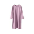 thumbnail image 2 of Sakmal Mumu Nightgownss for Women Long Sleeve Cute Sleepshirt Long Solid Nightgowns for Women 2X, 2 of 5