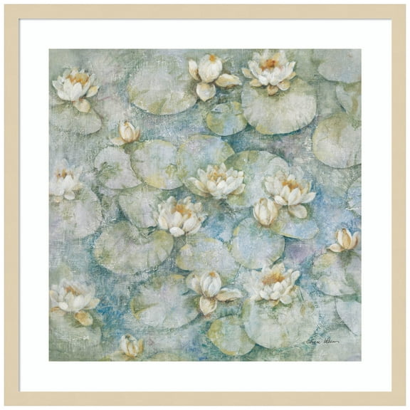 Amanti Art Water Lilies Wood Framed Wall Art Print