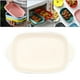 thumbnail image 1 of para hornear de cerámica Platos de hornear rectangular Adecuados para horno Microondas de cocina Horneado Horneado Vajilla Herramienta de cocció blanco perfecl Placa para hornear, 1 of 8