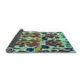 thumbnail image 2 of Ahgly Company Indoor Round Abstract Light Blue Modern Area Rugs, 4' Round, 2 of 4