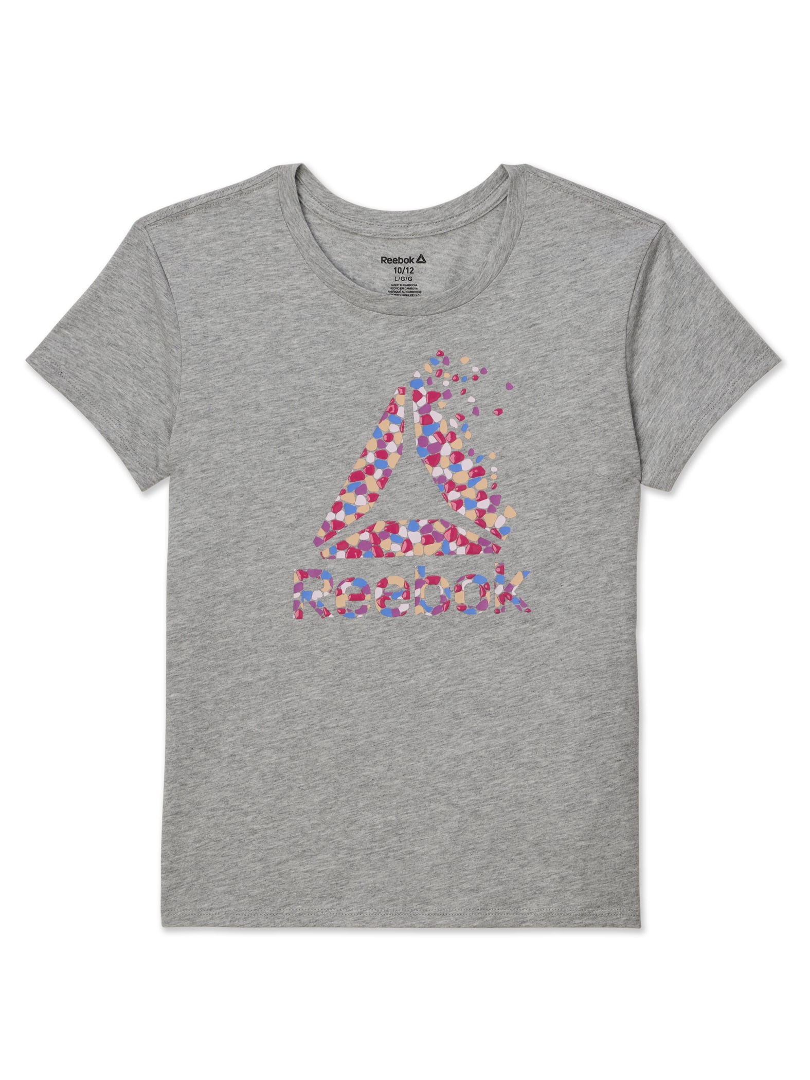Reebok Girl’s Printed Short Sleeve Graphic T-Shirt, Sizes 4-18