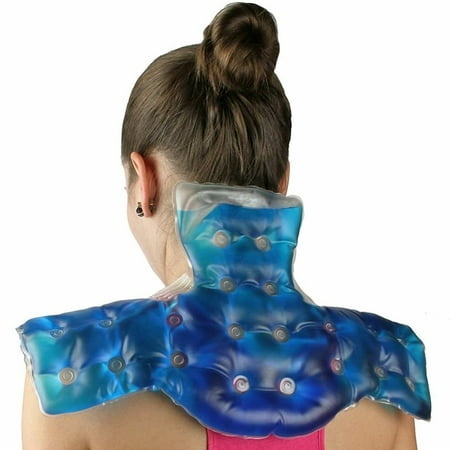 Re-usable Neck and Shoulder Hot/Cold Gel Pad Full Coverage Therapy Wrap