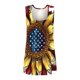 thumbnail image 1 of Puntoco Camisetas básicas sin mangas para mujer Camiseta sin mangas con cuello estampado del Día de la Independencia para mujer Camiseta holgada sin mangas, 1 of 5